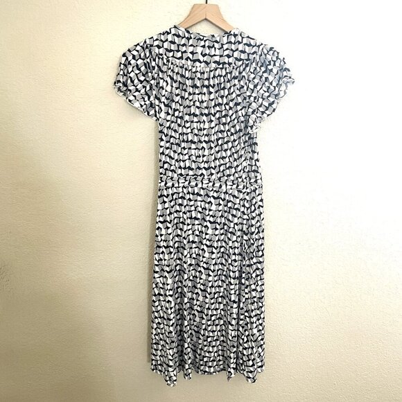 Max & Cleo Black & Gray Patterned Wrap Dress Small - Picture 5 of 5